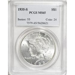1935-S $1 MS65 PCGS