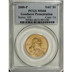 2000-P SAC$1 Goodacre MS68 PCGS