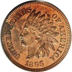 1865 1C J-403 PR63 Red PCGS