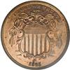 Image 1 : 1865 Shield, Rays 5C Judd-417 PR64 Red NGC