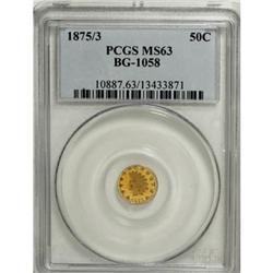 1875/3 50C Indian Round 50 Cents, BG-1058, R.3,