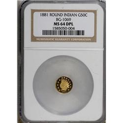 1881 50C BG-1069 MS64 DPL NGC
