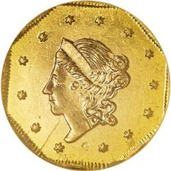 1860 $1 BG-1102 MS63 Prooflike NGC