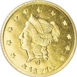 1871 $1 Liberty Round 1 Dollar, BG-1204, High