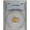 Image 1 : 1853 G$1 MS64 PCGS