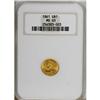 Image 1 : 1861 G$1 MS63 NGC