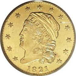 1821 $2 1/2 AU58 PCGS