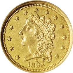 1838-C $2 1/2--Improperly Cleaned--NCS. Unc