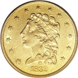 1839-O $2 1/2 AU58 PCGS