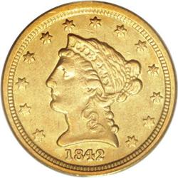 1842-C $2 1/2 AU50 PCGS