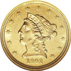 1842-D $2 1/2 MS61 NGC