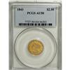 1843 $2 1/2 AU50 PCGS