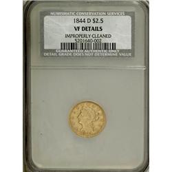 1844-D $2 1/2--Improperly Cleaned--NCS. VF