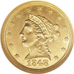 1848 $2 1/2 MS62 NGC