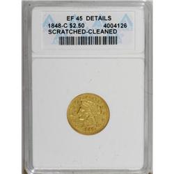 1848-C $2 1/2--Scratched, Cleaned--ANACS. XF45