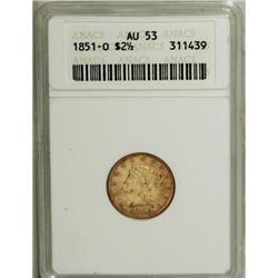 1851-O $2 1/2 AU53 ANACS