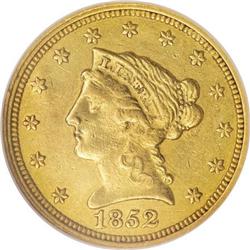 1852-C $2 1/2 AU55 NGC