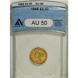 1868 $2 1/2 AU50 ANACS
