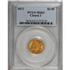 Image 1 : 1873 $2 1/2 Closed 3 MS63 PCGS