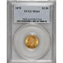 1878 $2 1/2 MS64 PCGS