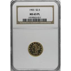 1903 $2 1/2 MS63 Prooflike NGC