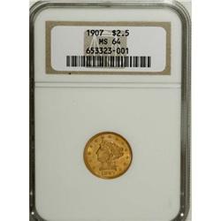 1907 $2 1/2 MS64 NGC