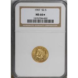 1907 $2 1/2 MS66 NGC