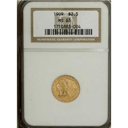 1909 $2 1/2 MS63 NGC