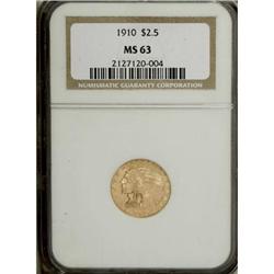 1910 $2 1/2 MS63 NGC