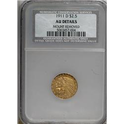 1911-D $2 1/2 AU50 Details NCS