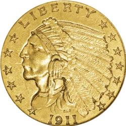 1911-D $2 1/2 AU55 NGC