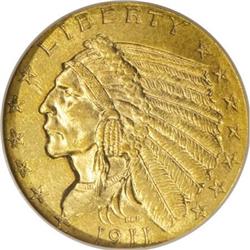 1911-D $2 1/2 MS61 NGC