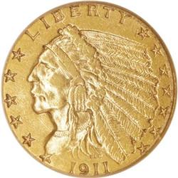 1911-D $2 1/2 Weak D AU53 PCGS