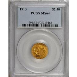1913 $2 1/2 MS64 PCGS