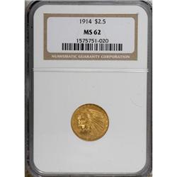 1914 $2 1/2 MS62 NGC