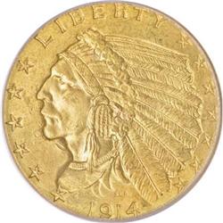 1914 $2 1/2 MS64 PCGS