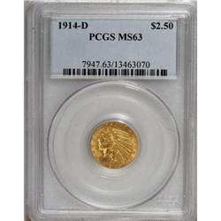 1914-D $2 1/2 MS63 PCGS