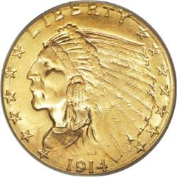 1914-D $2 1/2 MS64 PCGS