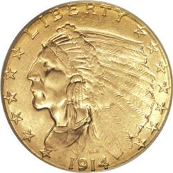 1914-D $2 1/2 MS64 PCGS