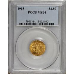 1915 $2 1/2 MS64 PCGS