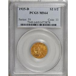 1925-D $2 1/2 MS64 PCGS