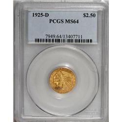 1925-D $2 1/2 MS64 PCGS