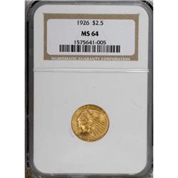 1926 $2 1/2 MS64 NGC