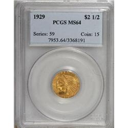 1929 $2 1/2 MS64 PCGS