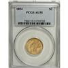 1854 $3 AU55 PCGS