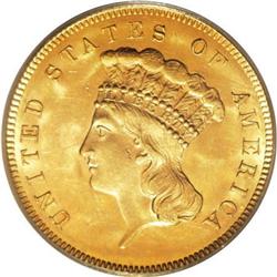 1855 $3 MS64 PCGS