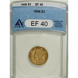 1856 $3 XF40 ANACS