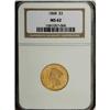 Image 3 : 1868 $3 MS62 NGC
