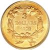 Image 2 : 1878 $3 MS64 PCGS