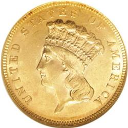 1889 $3 MS62 NGC